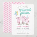 Recherche de porc rose invitations Fête d'anniversaire