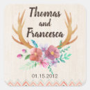 Search for antler wedding stickers Watercolor