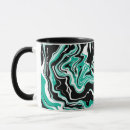 Search for black and turquoise mugs White