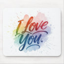 Search for love design mousepads I love you