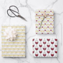 Search for wine glasses wrapping paper Red