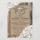 Search for country western lace wedding invitations Rustic