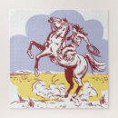 Recherche de cowgirl puzzles Rétro