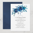 Search for navy blue and white invitations Floral