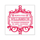 Search for vintage santa rubber stamps North pole