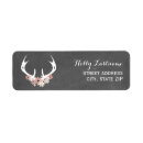 Search for deer antler return address labels Antlers