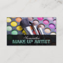 Recherche de palette de maquillage cartes visite Artiste