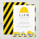 Search for construction truck birthday invitations Modern