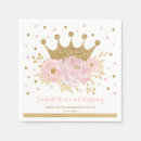 Recherche de crown napkins Rose et or