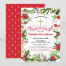 Search for red christening invitations Watercolor