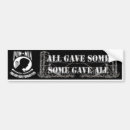 Search for pow bumper stickers Military
