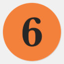Recherche de numéro 6 autocollants Nombre