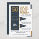Search for blue and gold 50th birthday invitations Milestone