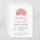 Search for boho rainbow baby shower invitations Terracotta
