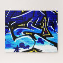 Recherche de graffiti puzzles Bleu