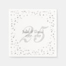 Search for silver anniversary wedding napkins Vow renewal