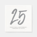 Search for 25th anniversary napkins Modern