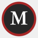 Search for initial m stickers Black and white