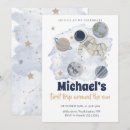 Search for galaxy 1st birthday invitations First trip