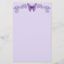Search for butterflies stationery paper Purple