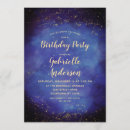 Search for celestial birthday invitations Gold stars