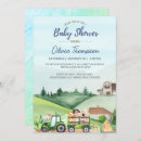 Search for green tractor baby shower invitations Country