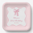Search for bow plates Girl birthday party