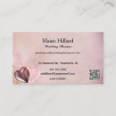 Recherche de coeur romantique cartes visite Rose