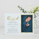 Search for blessing invitations Gold foil