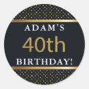 Search for mens 40th birthday stickers Elegant