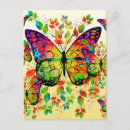 Recherche de papillons colorés cartes postales Mignon