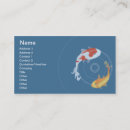 Search for koi fish business cards Blue