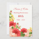 Search for 40th wedding anniversary invitations Rose
