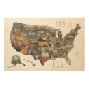 Search for united states wood canvas colourful map