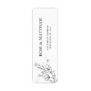 Search for ink return address labels Black and white