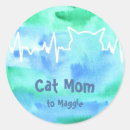 Search for cat mom stickers Watercolor