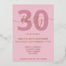 Recherche de foil 30th birthday invitations Élégant