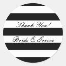 Search for black and white stripe wedding stickers Striped