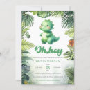 Search for tropical dinosaur invitations Chic tropical greenery