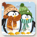 Recherche de pingouin mignon dessous de verres Hiver