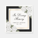 Search for funeral napkins Black and white