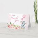 Recherche de elephant baby shower remerciements cartes Éléphant