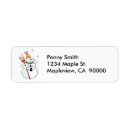Search for snowman return address labels Happy