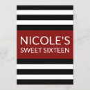 Search for stripes sweet 16 invitations Sweet sixteen birthday