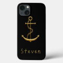 Search for gold anchor iphone cases Black