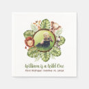 Search for wild one napkins Tropical leaves