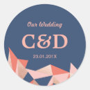 Search for geometric wedding stickers Rose gold