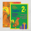 Search for rooster chicken birthday invitations Animal