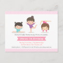 Search for girls gymnastics party invitations Pink