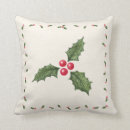 Recherche de baies de houx coussins Illustration